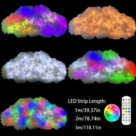 Creative Decorative Cloud Lamp Remote-Controlled LED Light RGB Color Changing (Option: 1m)